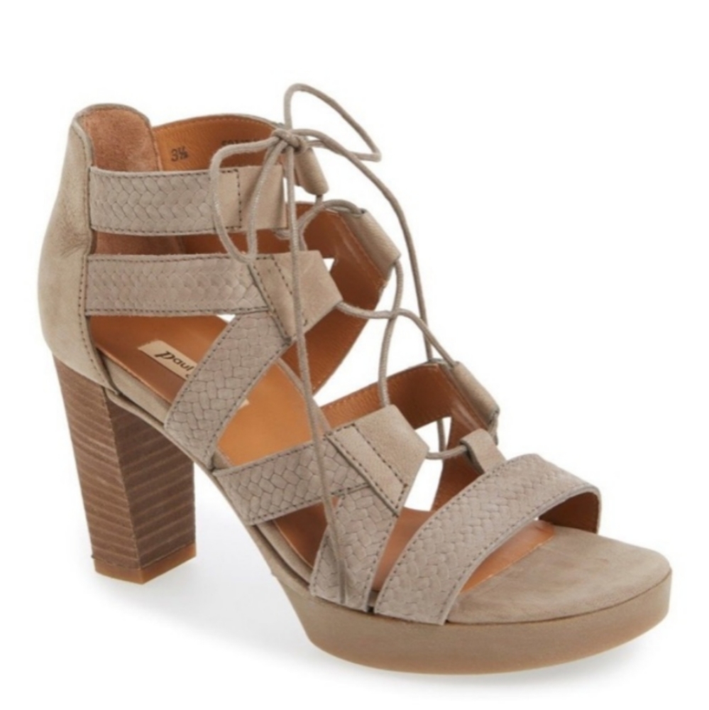 24 HR FLASH SALE Paul Green Sttappy Taupe Leather Heels